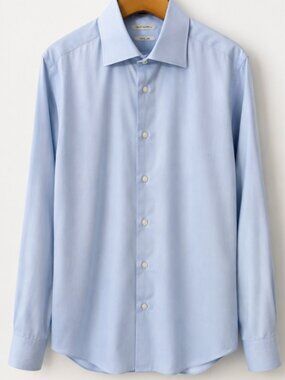 SUITSUPPLY Traveller Slim Fit Light Blue Dress Shirt 41 16